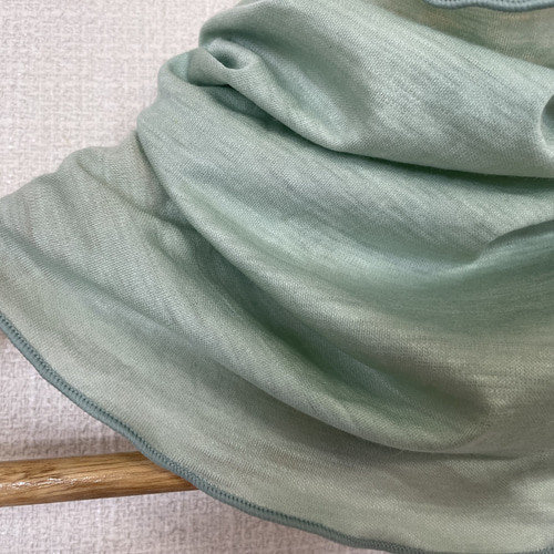 ゆったりリネン麻100%グレー&メッシュ生地シングルネックウォーマー ゆったりリネン麻100%グレー&メッシュ生地シングルネックウォーマー