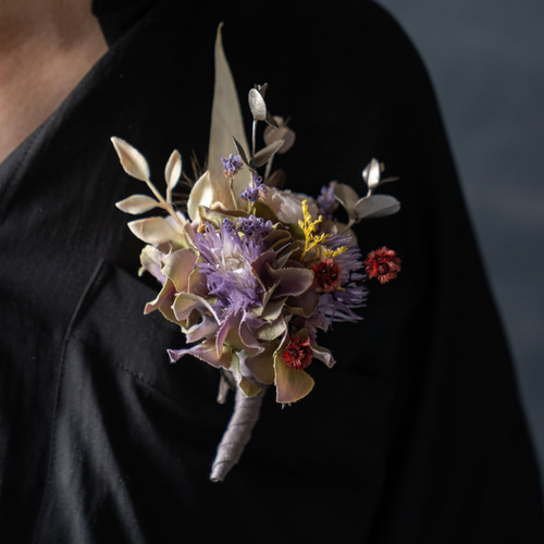 アーティシャルフラワーブーケ　コサージュ アーティフィシャルフラワーコサージュ 造花コサージュ ブローチ