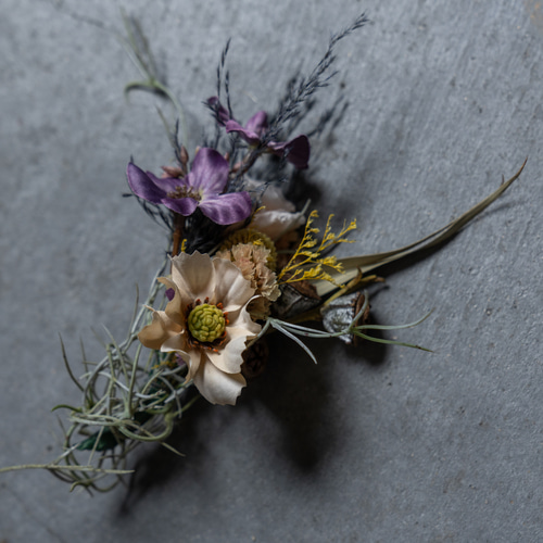 アーティフィシャルフラワーコサージュ 造花コサージュ ブローチ