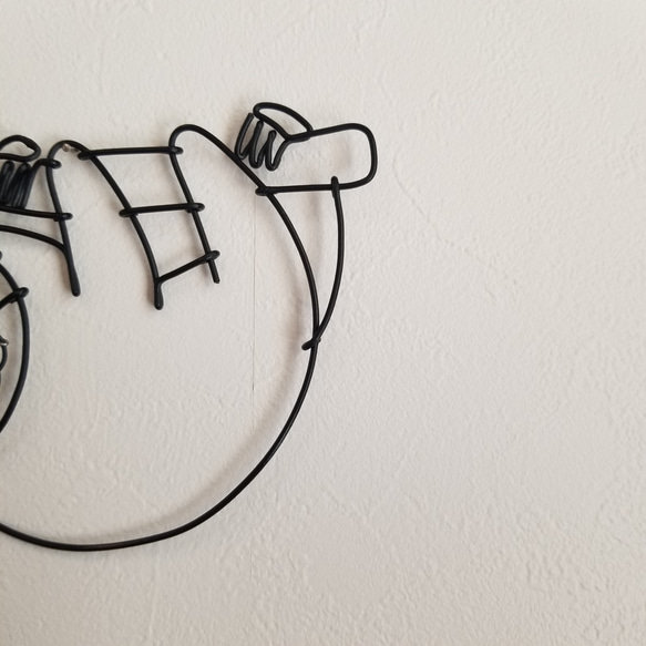 ワイヤーアート 壁飾り 【 ナマケモノ 】 なまけもの 飾り 壁面 ワイヤークラフト ウォールデコ インテリア 雑貨 3枚目の画像