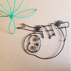 ワイヤーアート 壁飾り 【 ナマケモノ 】 なまけもの 飾り 壁面 ワイヤークラフト ウォールデコ インテリア 雑貨 6枚目の画像