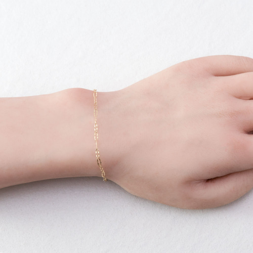 K10 存在感あふれる ペダルLチェーンブレスレット スキンジュエリー