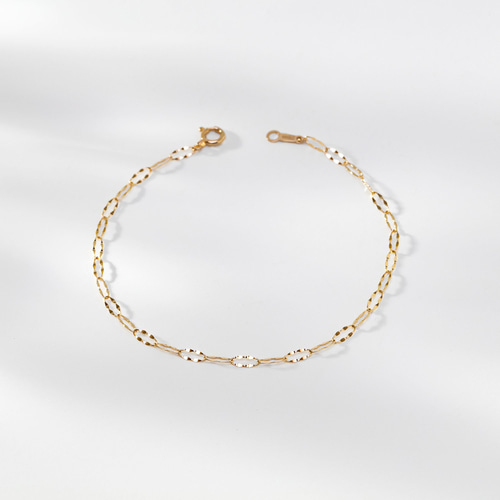 K10 存在感あふれる ペダルLチェーンブレスレット スキンジュエリー