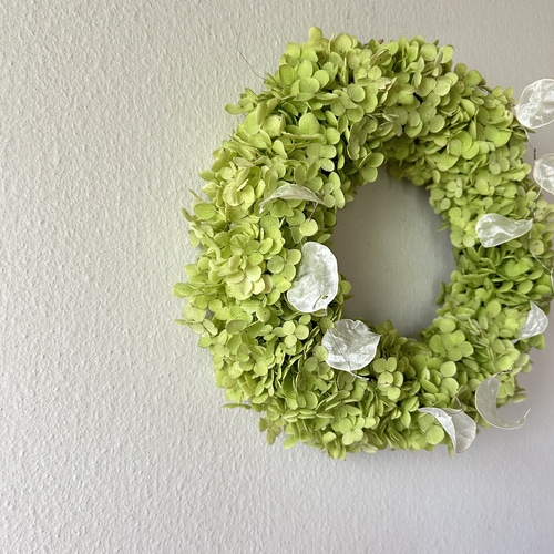 3.アナベルオーバルリース アナベルのふわふわリース | tsumugi．