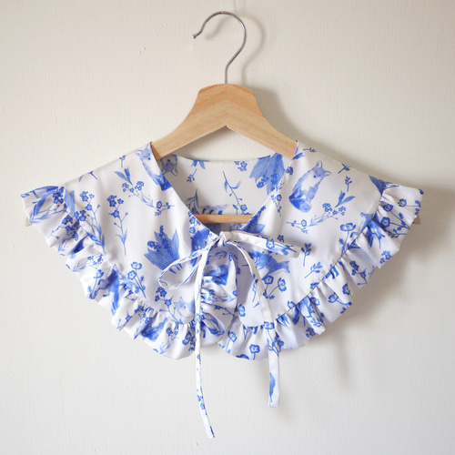 花とキツネのつけ襟【オーダーメイド】 その他ファッション 花屋敷女子  