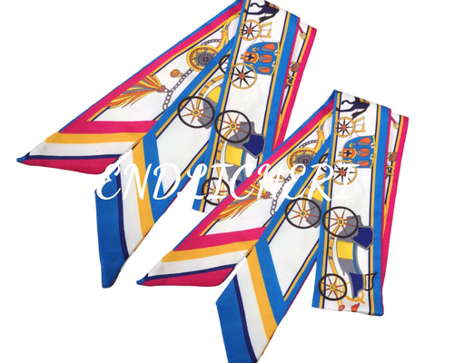 リボンスカーフ バッグスカーフ バッグチャーム 2枚セット スカーフ