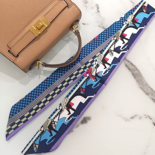 リボンスカーフ バッグスカーフ バッグチャーム 2枚セット スカーフ