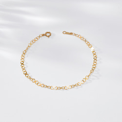 4枚花びらのダイヤモンド0.132ct K10ピンクゴールドネックレス