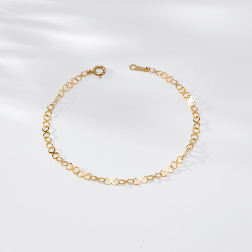 【新品未使用】組曲 K10 ブレスレット ゴールド KUMIKYOKU 刻印あり Jewel closet by L&Co. ブレスレット K10 ペーパークリップ