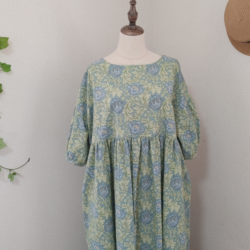 ウィリアムモリス〈アネモネ〉ワンピースfree ワンピース momo 通販