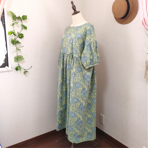 ウィリアムモリス〈アネモネ〉ワンピースfree ワンピース momo 通販