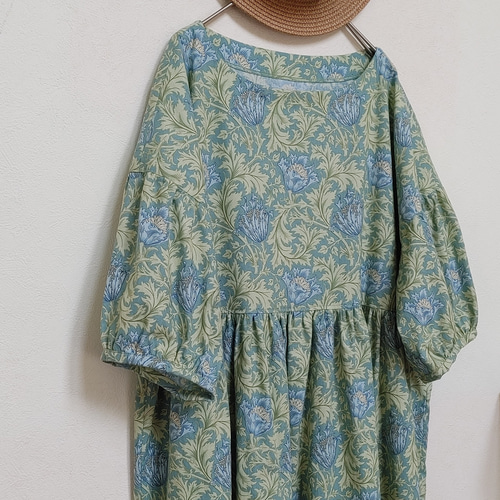 ウィリアムモリス〈アネモネ〉ワンピースfree ワンピース momo 通販