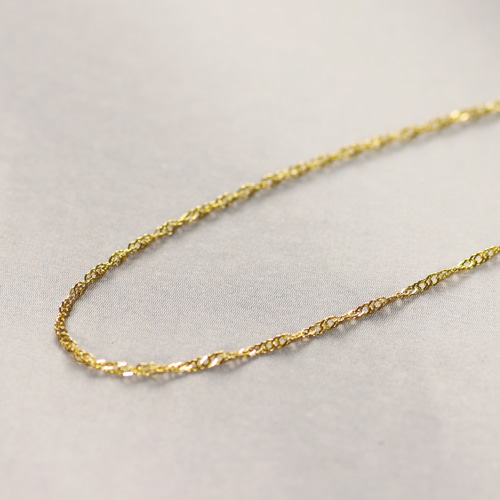 K10 華奢見え人気 スクリューチェーンブレスレット スキンジュエリー