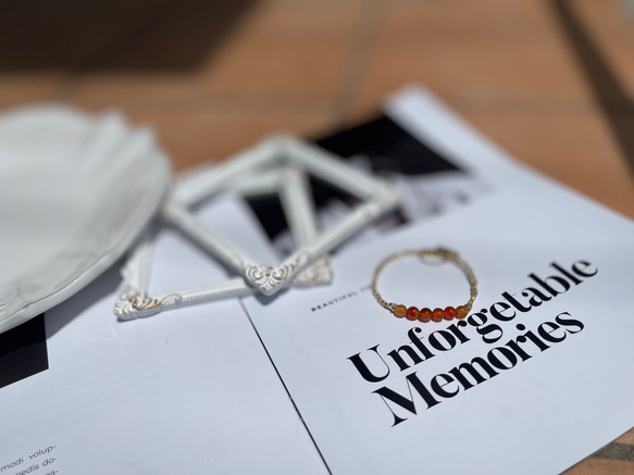 【期間限定SALE 700円OFF】カーネリアンとメタルパーツの チャーム付きブレスレット　天然石 264 11枚目の画像