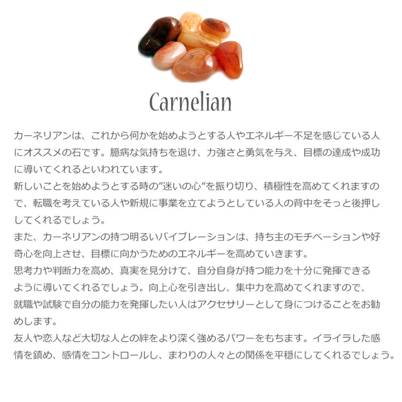 【期間限定SALE 700円OFF】カーネリアンとメタルパーツの チャーム付きブレスレット　天然石 264 13枚目の画像