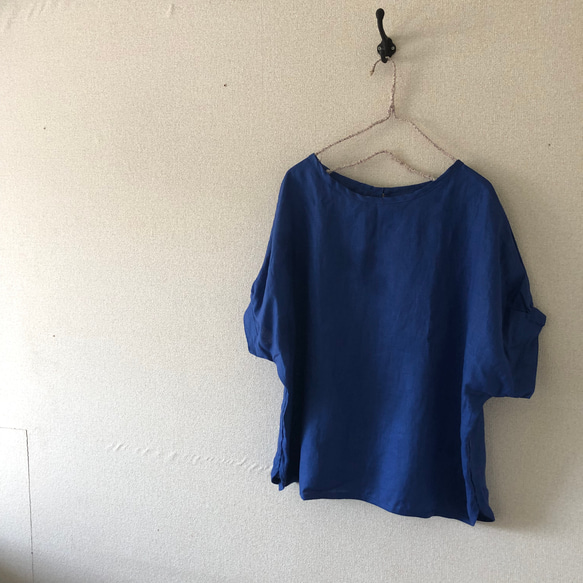 夏　鮮やかロイヤルブルー　半袖ブラウス　富士吉田染め加工 人気・おすすめ｜使いやすい・旅行におすすめ 品質保証 全国発送 日本国内発送・最短翌日お届け