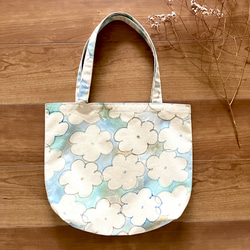最新field of flower を両面に大きめトートバッグハンドメイド 最新field of flower を両面に大きめトートバッグハンドメイド