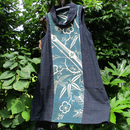 久留米絣リメイク一点物ワンピース.コート美品最終お値下げ❣️ 1_e021dc42d14084d9fcde36f23c4b