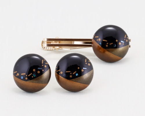 パイロット　漆　蒔絵　 カフスボタンとネクタイピンセット fit=scale-down,w=1200