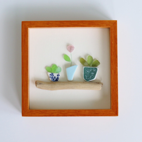 ガーデン｜シーグラスアート｜標本 ガラスアート 植物