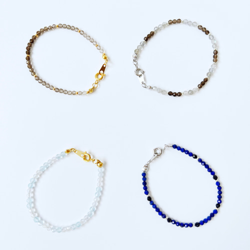 ラピスラズリ×ブルーゴールドストーンの天然石ブレスレット サージカル