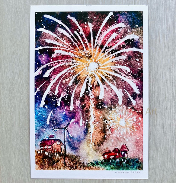 ポストカード カウントダウン 花火 『HANABI ②』 お正月 新年