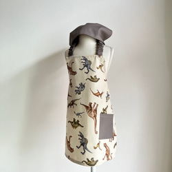 再販✖️3 恐竜 キッズエプロン 子供エプロン 三角巾 三角巾セット