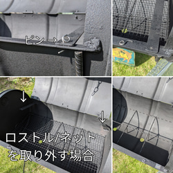 バーベキューコンロ  グリル 燻製 スモーカー  ドラム缶BBQコンロ  焚き火  #キャンプ  #インダストリアル 8枚目の画像
