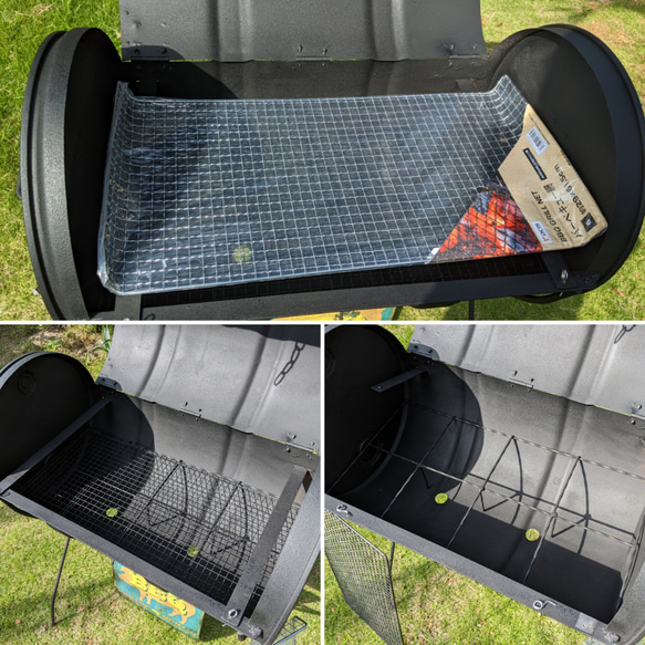 バーベキューコンロ  グリル 燻製 スモーカー  ドラム缶BBQコンロ  焚き火  #キャンプ  #インダストリアル 7枚目の画像