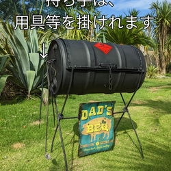 バーベキューコンロ  グリル 燻製 スモーカー  ドラム缶BBQコンロ  焚き火  #キャンプ  #インダストリアル 1枚目の画像