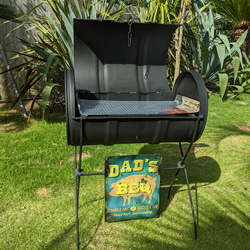 バーベキューコンロ  グリル 燻製 スモーカー  ドラム缶BBQコンロ  焚き火  #キャンプ  #インダストリアル 2枚目の画像