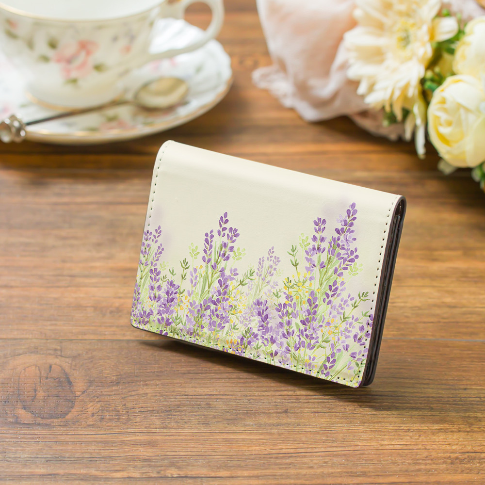 ラベンダー 合成皮革 名刺入れ ラベンダー 合成皮革 名刺入れ