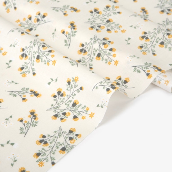 《送料無料》お着替え袋　コップ袋　フリル巾着　コットン 花柄　カモミール　女の子 8枚目の画像