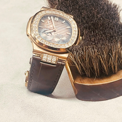 Patek Philippe 時計用の手作りワニ革ストラップ (送料無料