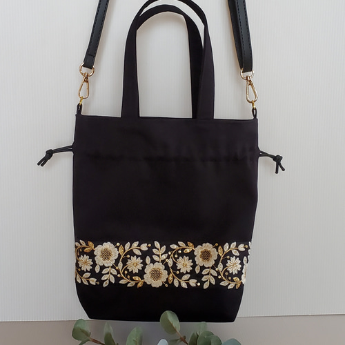 ハンドメイド 巾着トートバッグの通販 by kakono's shop｜ラクマ