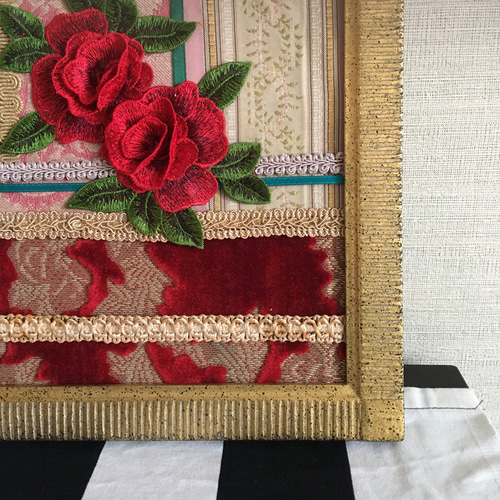 フレーム・アート☆アンティークの額縁☆薔薇 その他インテリア雑貨