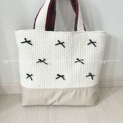売れ筋がひ新作！ handmade/MAMAno3】ファミリアチェック/ヌビ/レッスンバッグ バッグ