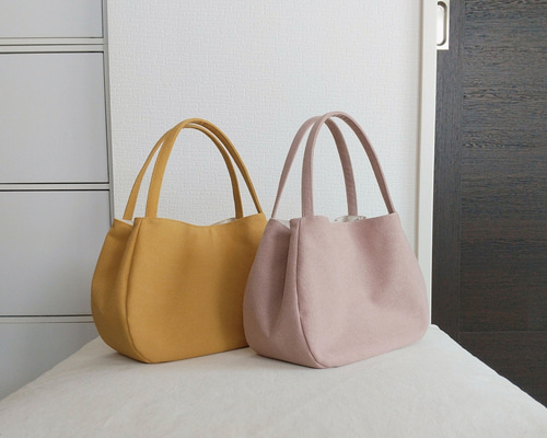 ヴィンテージ加工帆布ぷっくり 三日月バッグ トートバッグ mh