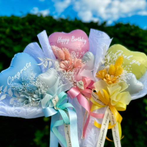 バルーンブーケ 選べる3色ミニブーケ 誕生日 発表会 結婚祝い 推し活