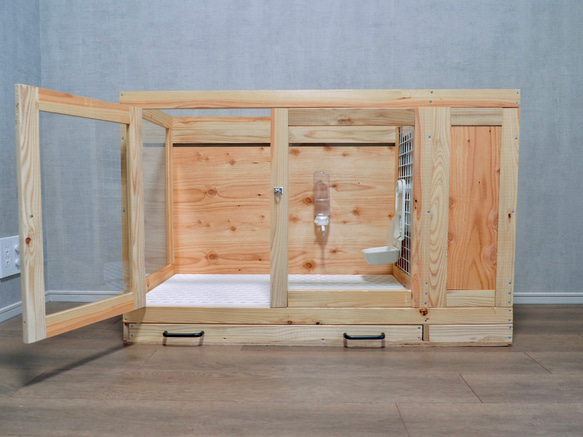 インテリアにとけこむ ハンドメイド 無垢材ペットゲージ　サークル　動物　フェレット　チンチラ 新型 ふくろう用輸送箱（キャリーケース） 「Owl shipping box」Sサイズ　猛禽 H2672067646(20400円)