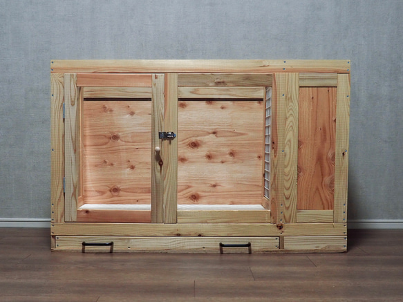 インテリアにとけこむ ハンドメイド 無垢材ペットゲージ　サークル　動物　フェレット　チンチラ 新型 ふくろう用輸送箱（キャリーケース） 「Owl shipping box」Sサイズ　猛禽 H2672067646(20400円)