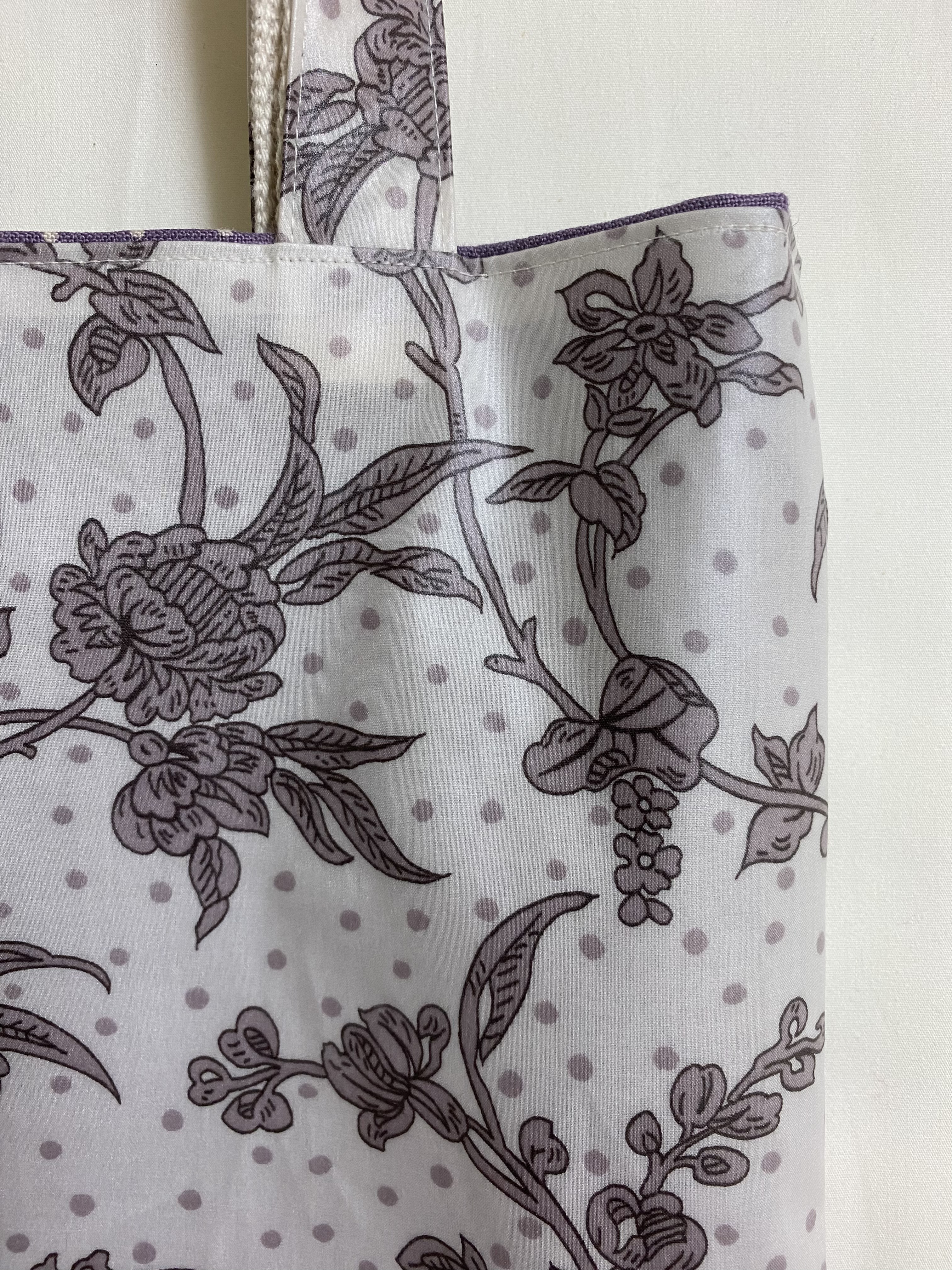 マチ付きバッグMサイズ*リバティ*ビニコ*Malory*バニラ