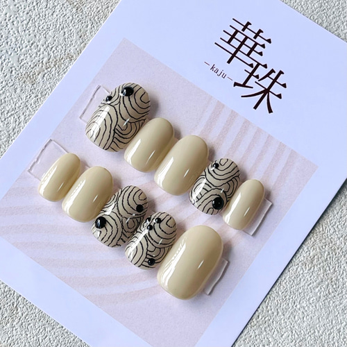 サイズオーダー】シンプル/個性派モノトーンネイル ネイルチップ（つけ  