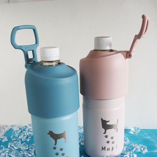 選べる犬種40種×名入れ対応／保冷＆保温◎ 肉球デザイン入りペット