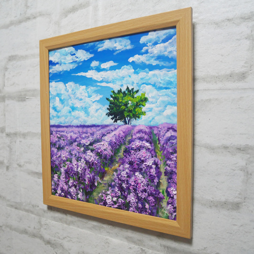 油絵 油彩 油彩画 絵 絵画【富士山とラベンダー】 129c9c77c77adca3b542001503990f