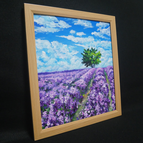 油絵 油彩 油彩画 絵 絵画【富士山とラベンダー畑】 油絵 油彩 油彩画 絵 絵画【富士山とラベンダー】 絵画