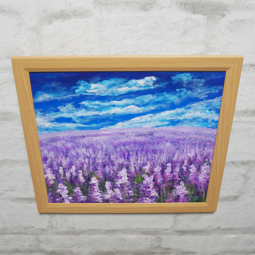 油絵 絵画 【ラベンダー】 絵画 HR 通販 13749544｜Creema