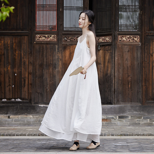 フレア ベース ノースリーブ ドレス 旅行撮影用 スプレーダイ