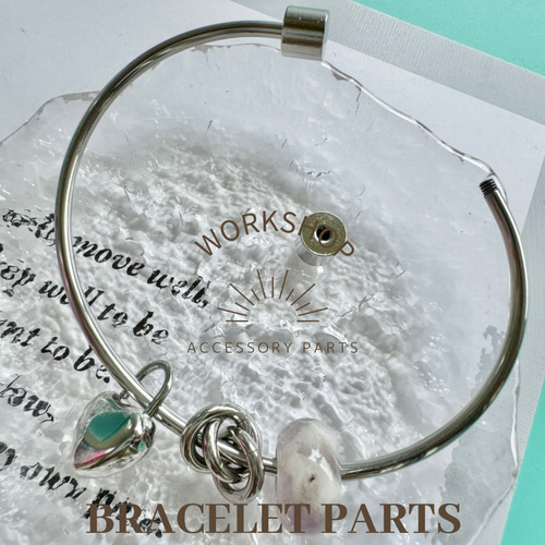 【for PECHA様】グランディディエライト　ワイヤーバングルブレスレット Amazon | 555Jewelry ツートーン 調節可能 ツイストケーブル