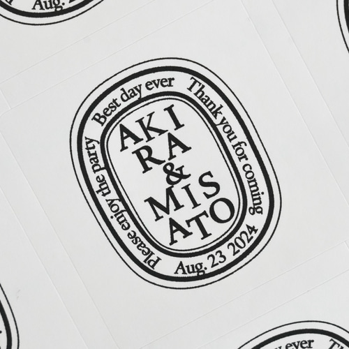 ディプティック風 正方形 diptyque ラベルシール 結婚式 披露宴